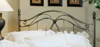 167HFQR Antique Pewter Metal Full/Queen Headboard - Milano