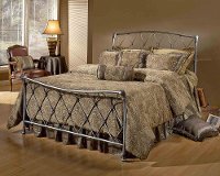 1298BFR Pewter Full Metal Bed - Silverton