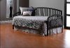 1592DBLHTR Black Twin Daybed with Roll Out Trundle - Carolina