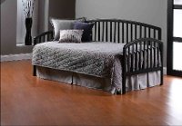 1592DBLHTR Black Twin Daybed with Roll Out Trundle - Carolina