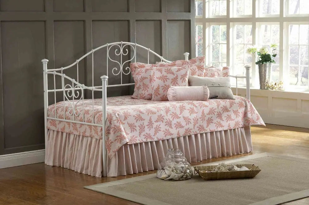 Lucy White Daybed with Roll Out Trundle-1