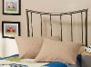 1333HTWR Pewter Metal Twin Headboard - Edgewood