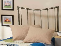 1333HTWR Pewter Metal Twin Headboard - Edgewood