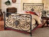 1039BQR Antique Brown Queen Metal Bed - Mercer
