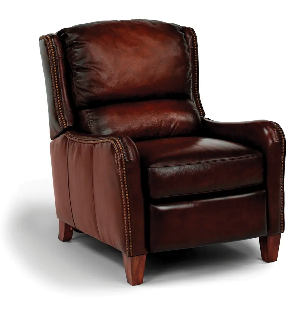 31 Inch Brown Leather High-leg Recliner-1