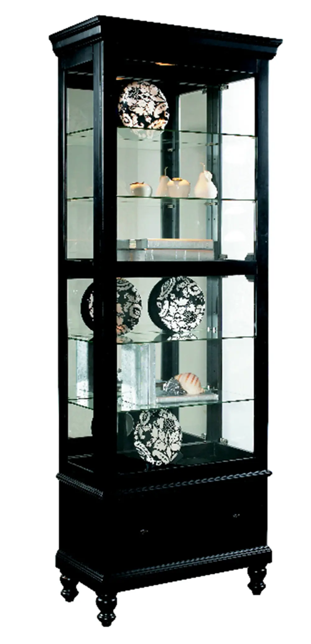 Black Curio with Drawer-1
