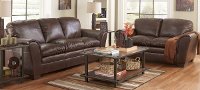 Espresso Upholstered Sofa & Loveseat Set