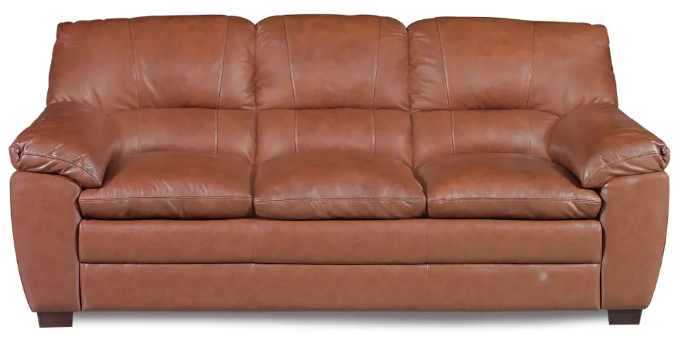 Arlington 89 Inch Chestnut Leather Sofa-1