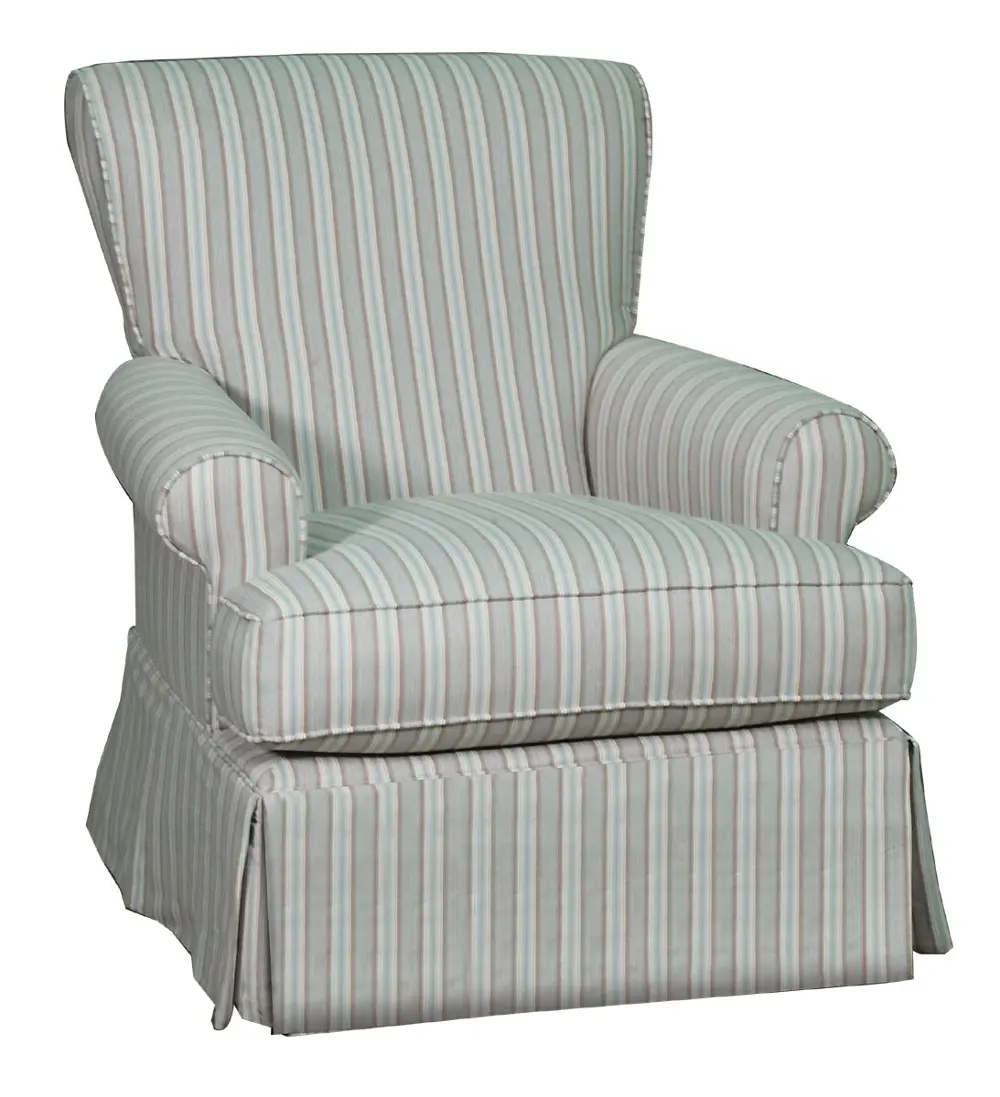 36 Inch Striped Upholstered Accent Chair-1