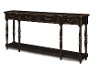 Rubbed Black Narrow 4 Drawer Sideboard Sofa Table