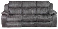 Catalina 90 Inch Steel Gray Performance Fabric Reclining Sofa
