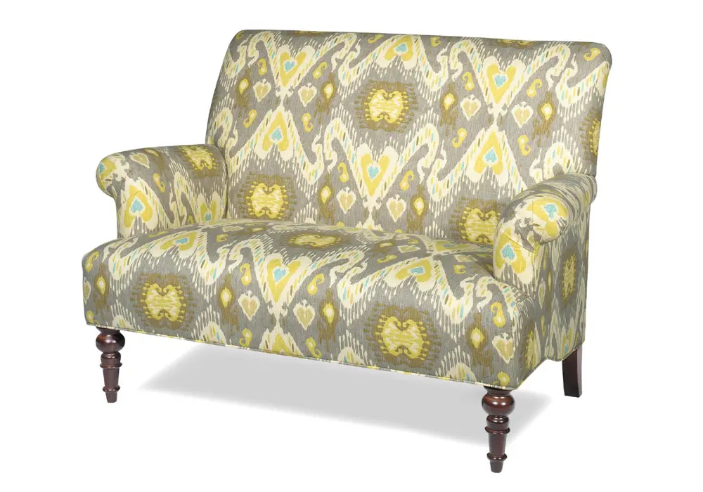 56 Inch Pattern Upholstered Settee-1