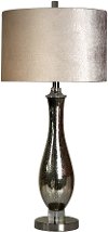 Steel and Mercury Glass Table Lamp