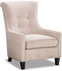 Classic Taupe Modern Accent Chair - Acacia