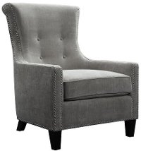Mercury Gray Modern Accent Chair - Acacia
