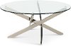 Round Cocktail Table with Glass Top - Zila