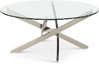Round Cocktail Table with Glass Top - Zila