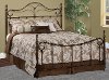 1249METALBED50 Clearance Pewter Queen Metal Bed - Bennett