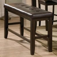 Brown Upholstered Counter Height Dining Bench - Elliott Collection
