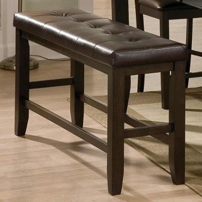 Brown Upholstered Counter Height Dining Bench - Elliott Collection