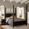 Black Poster Queen Bed - Bedford -1