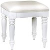 White Vanity Bench - Bermuda
