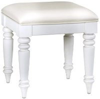 White Vanity Bench - Bermuda