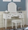 White Vanity and Bench - Bermuda