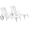 Two White Chaise Outdoor Lounge Chairs - Biscayne