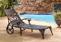 Black Chaise Outdoor Lounge Chair - Biscayne