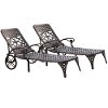 Two Black Chaise Outdoor Lounge Chairs - Biscayne