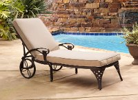 Bronze Chaise Outdoor Lounge Chair with Taupe Cushion - Biscayne