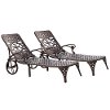 Two Bronze Chaise Outdoor Lounge Chairs - Biscayne