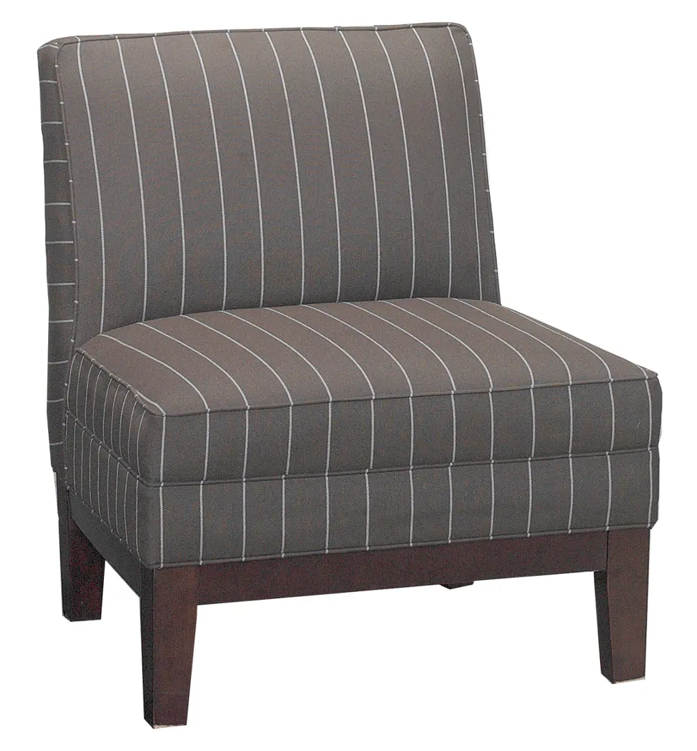 Capone 30 Inch Chocolate Upholstered Armless Chair-1