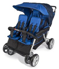 Blue 4-Passenger Stroller