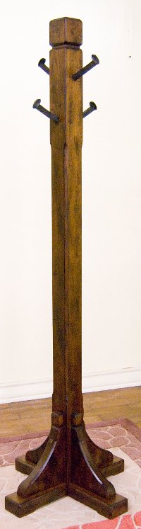 Dark Chocolate Coat Rack with Railroad Spikes