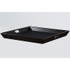 Black Ottoman Tray with Cut Out Handles