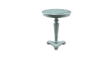 Rustic Teal Casual Traditional Accent Table