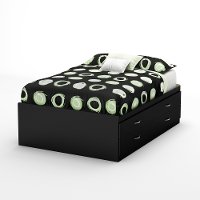 3107209 Black 4-Drawer Full Size Storage Bed - Step One
