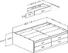 3107209 Black 4-Drawer Full Size Storage Bed - Step One -3