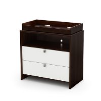 3471332 Mocha and White Changing Table - Cookie