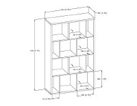 5159730 Chocolate Shelving Unit with 12 Compartments - Reveal