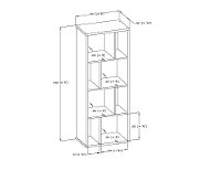 5159731 Chocolate Shelving Unit with 8 Compartments - Reveal