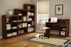 0 Cherry Small Desk with Keyboard Tray - Axess-2