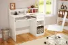 7250076C Pure White Small Desk with Keyboard Tray - South Shore
