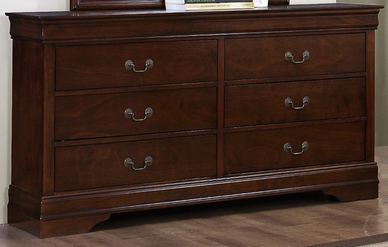 Mayville Brown Cherry Traditional Dresser Rc Willey Furniture Store