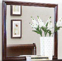 Mayville Brown Cherry Traditional Mirror