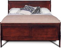 Mayville Brown Cherry Traditional Queen Sleigh Bed-2