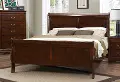 Mayville Brown Cherry King Sleigh Bed