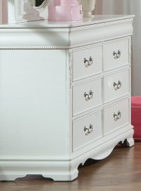 Jessica White Traditional 6-Drawer Dresser-2